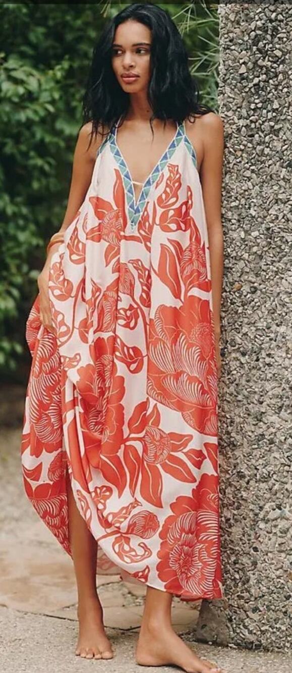 Celandine x Grace Gillespie Midi Dress Floral Cottagecore Summer $160 Small S1